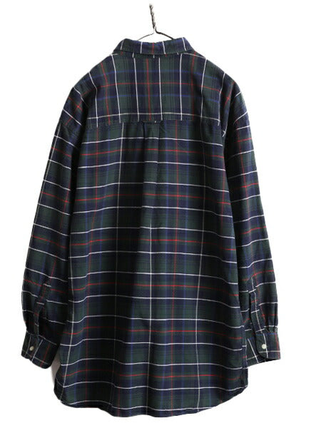 90s ■ チャップス ラルフローレン タータン チェック 長袖 ボタンダウン シャツ ( メンズ XL ) 90年代 オールド POLO CHAPS ポロ コットン