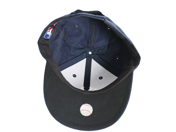 デッドストック ヤンキース ベースボール キャップ 新品 帽子 MLB オフィシャル 大リーグ 野球 ワンポイント 6パネル コットン シンプル 紺