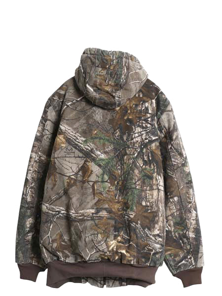 US企画 USA製 カーハート リアルツリー カモ アクティブ ジャケット レディース XL 古着 ダック パーカー 中綿 キルティング ライナー 迷彩