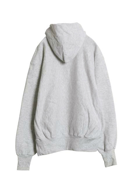 90s USA製 プリント スウェット フード パーカー メンズ XL / オールド リバース タイプ トレーナー プルオーバー 裏起毛 大きいサイズ 灰