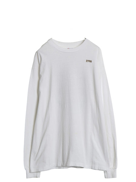 90s USA製 両面 プリント 長袖 Tシャツ メンズ XL オールド ロンT ロングTシャツ イラスト ヘビーウェイト シングルステッチ 大きいサイズ