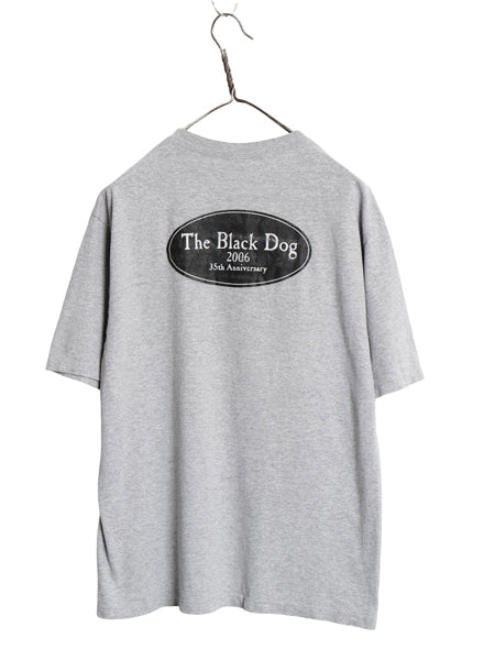 00s USA製 The Black Dog ドッグ イラスト プリント Tシャツ メンズ レディース S オールド アニマル キャラクター グラフィック シンプル