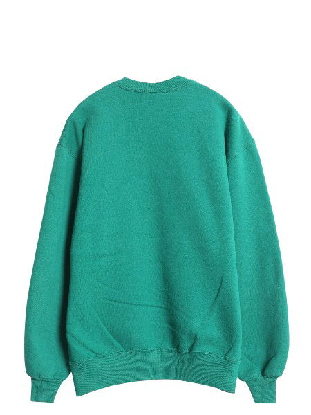 90s USA製 ラッセル 無地 スウェット メンズ レディース L 古着 オールド トレーナー 前V 裏起毛 ワンポイント ブランク トップス シンプル