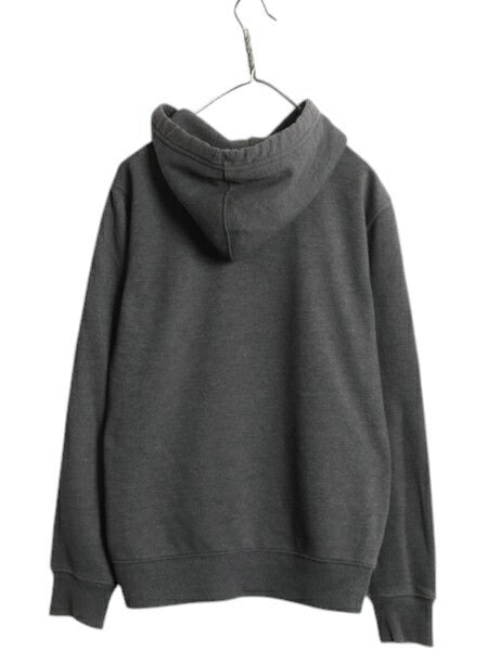 ノースフェイス プリント スウェット フード パーカー メンズ S / 古着 The North Face 裏起毛 プルオーバー トレーナー アウトドア グレー