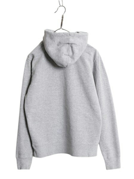 ノースフェイス プリント スウェット フード パーカー メンズ S / 古着 The North Face プルオーバー トレーナー アウトドア 裏起毛 グレー