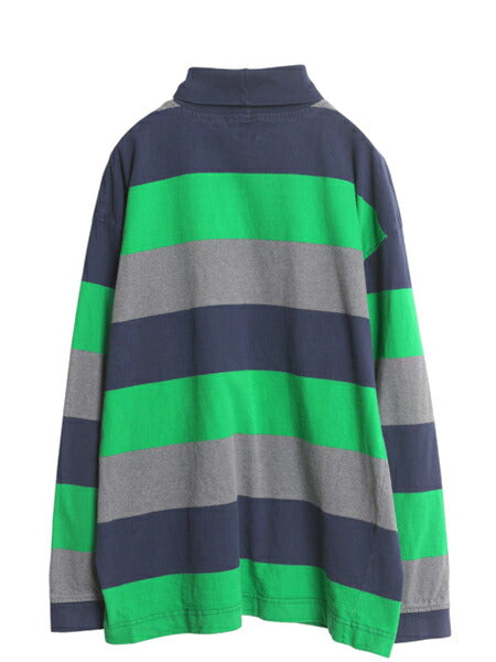 90s USA製 オールド ギャップ タートルネック ボーダー 長袖 Tシャツ メンズ XL / ロンT ラガーシャツ 素材 ヘビーウェイト 大きいサイズ