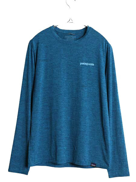 パタゴニア キャプリーン 両面 プリント 長袖 Tシャツ メンズ S 19年製 アウトドア ストレッチ 波タグ バックプリント カットソー トップス