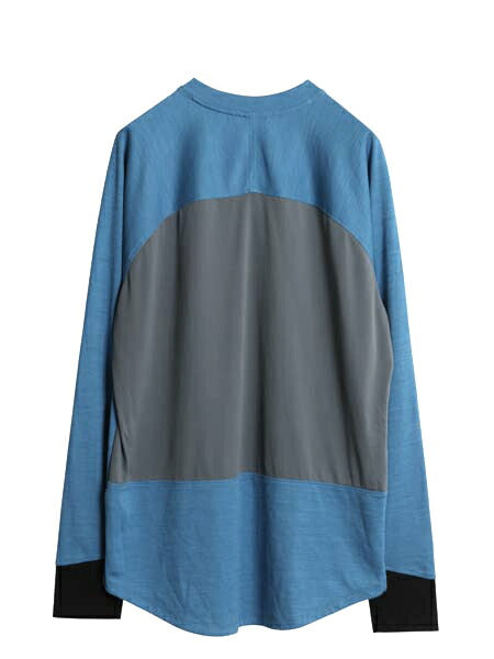 パタゴニア 長袖 Tシャツ メンズ L / 22年製 アウトドア ロンT ストレッチ サイクル ジャージ ロングスリーブ カットソー サイクリング 青