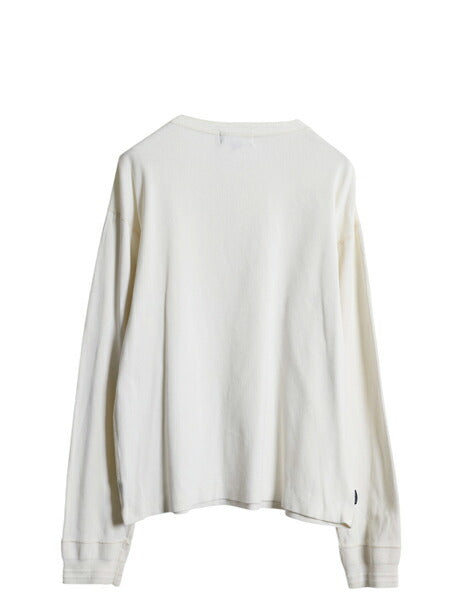 90s ポロ ラルフローレン ヘンリーネック 長袖 Tシャツ メンズ XL 古着 オールド ロンT リブ編み カットソー インナー 短丈 大きいサイズ