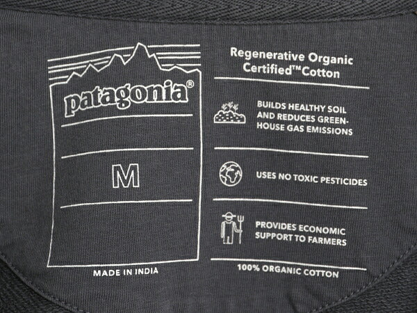パタゴニア クルーネック スウェット レディース M / アウトドア トレーナー カットソー 長袖 Tシャツ ロンT 薄手 ワンポイント 白タグ 灰