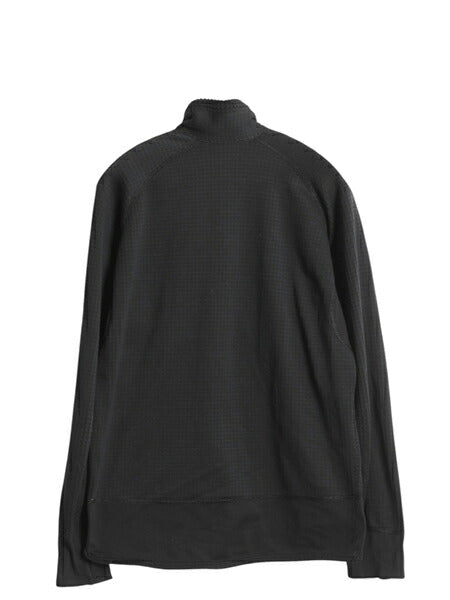 USA製 パタゴニア R1 フラッシュ プルオーバー メンズ M 06年製 カットソー レギュレーター ストレッチ 裏 フリース ハーフジップ ロンT 黒