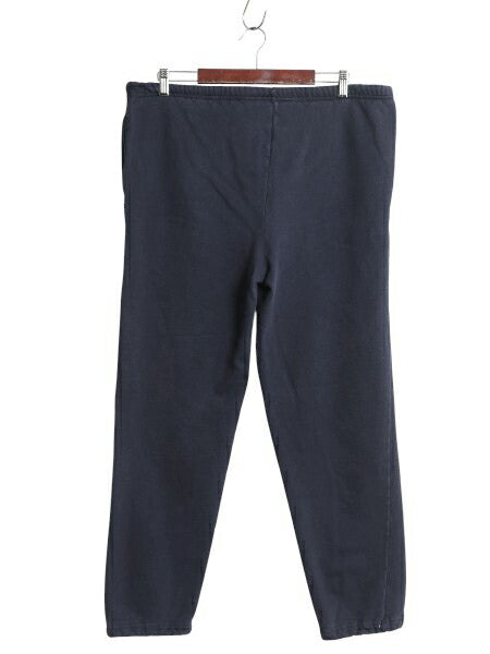 90s USA製 チャンピオン スウェット パンツ メンズ L 古着 オールド ポケット付き 裏起毛 スクリプト ロゴ ワンポイント ヘビーウェイト 紺