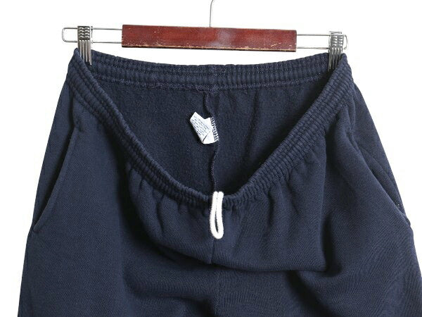 90s ラッセル 無地 スウェット パンツ メンズ レディース L / オールド 裏起毛 トレーナー ポケット付き イージーパンツ シンプル ネイビー