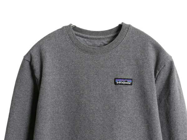 パタゴニア ワンポイント クルーネック スウェット メンズ S 古着 19年製 アウトドア トレーナー 裏起毛 ストレッチ ミドルウェイト グレー