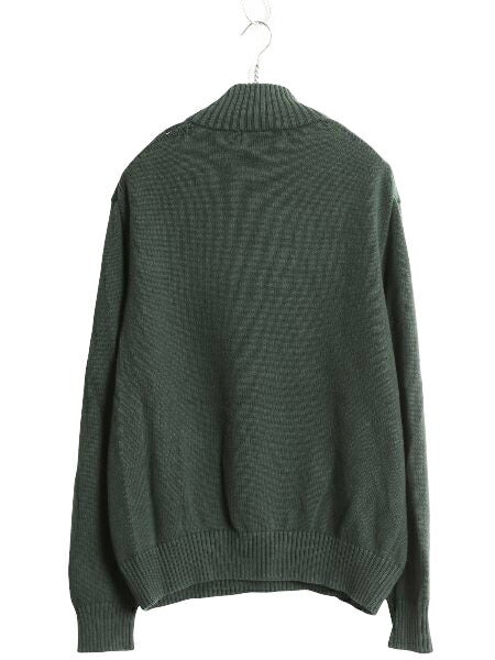 ポロ ラルフローレン ハイネック コットン ニット セーター メンズ XL / ワンポイント ヘンリーネック 大きいサイズ シンプル トップス 緑