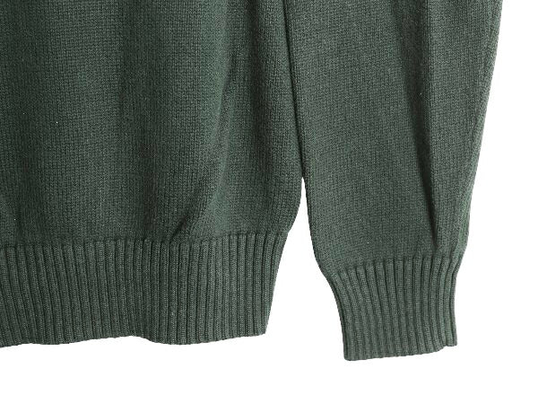 ポロ ラルフローレン ハイネック コットン ニット セーター メンズ XL / ワンポイント ヘンリーネック 大きいサイズ シンプル トップス 緑