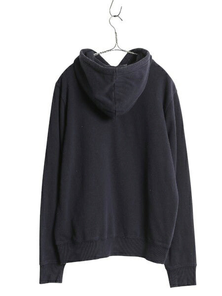 ノースフェイス プリント スウェット フード パーカー メンズ S / 裏起毛 プルオーバー トレーナー ベア イラスト グラフィック ネイビー