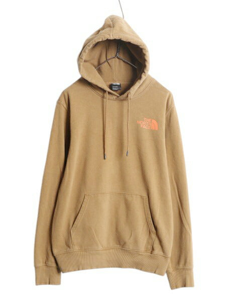 ノースフェイス 両面 プリント スウェット フード パーカー メンズ М / 古着 The North Face プルオーバー 裏起毛 トレーナー アウトドア
