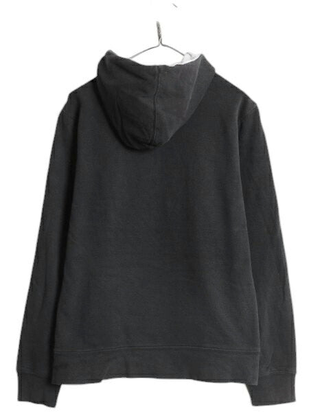 US企画 ノースフェイス プリント スウェット フード パーカー メンズ S / The North Face プルオーバー トレーナー アウトドア 裏起毛 黒