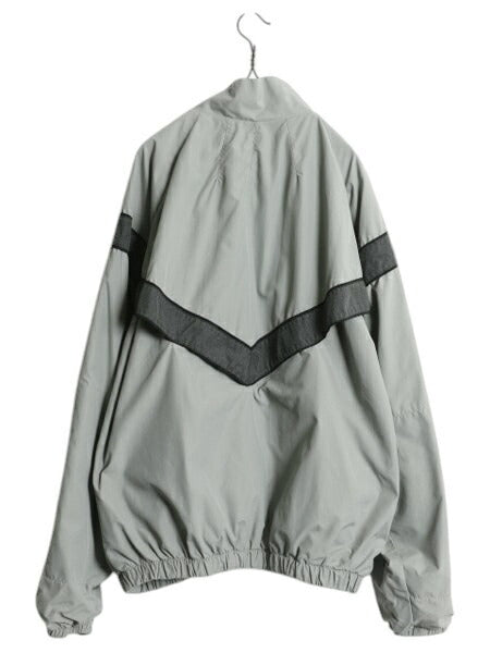 00s 米軍実物 US ARMY ナイロン トレーニング ジャケット LARGE REGULAR / 04年製 オールド 軍物 IPFU ミリタリー ブルゾン ジャンパー 灰