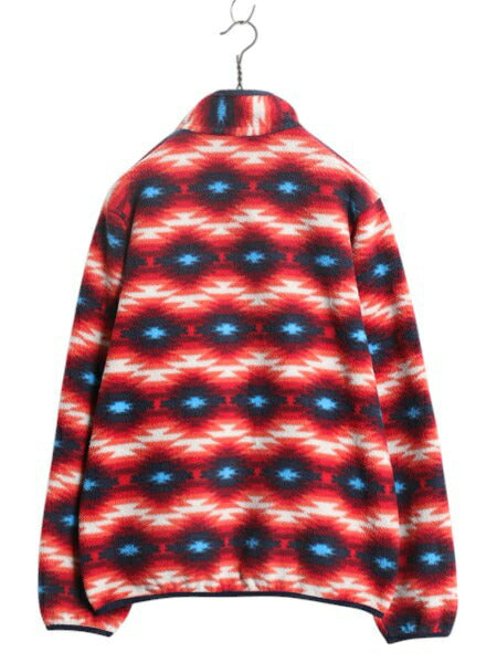 パタゴニア ネイティブ 総柄 ライトウェイト シンチラ スナップT レディース M / 古着 15年製 PATAGONIA フリース プルオーバー ジャケット