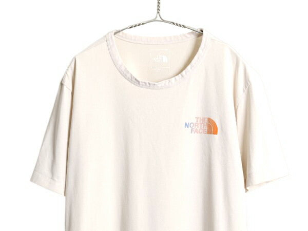 ノースフェイス 両面 プリント 半袖 Tシャツ メンズ L / アウトドア イラスト グラフィック シングルステッチ バックプリント カットソー