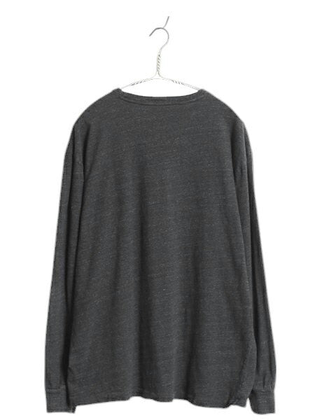 ポロ ラルフローレン 長袖 Tシャツ メンズ L ロンT コットン ワンポイント ロングスリーブ カットソー シングルステッチ アンダーシャツ 灰