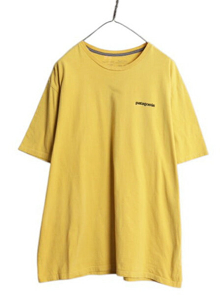 パタゴニア 両面 プリント 半袖 Tシャツ メンズ XL 21年製 アウトドア P6 バックプリント ボックスロゴ カットソー 大きいサイズ シンプル