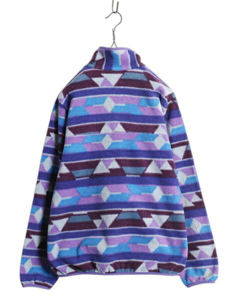 パタゴニア ネイティブ 総柄 ライトウェイト シンチラ スナップT レディース S / 古着 14年製 PATAGONIA フリース プルオーバー ジャケット