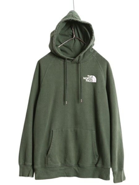 ノースフェイス 両面 プリント スウェット フード パーカー レディース M 古着 The North Face アウトドア プルオーバー トレーナー 裏起毛