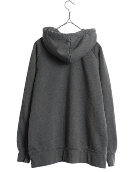 ノースフェイス スウェット フード パーカー レディース S / The North Face アウトドア プルオーバー トレーナー 裏起毛 ワッペン 濃灰
