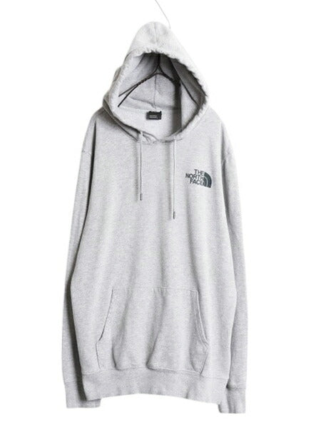 US企画 ノースフェイス 両面 プリント スウェット フード パーカー メンズ L / The North Face 裏起毛 プルオーバー トレーナー アウトドア
