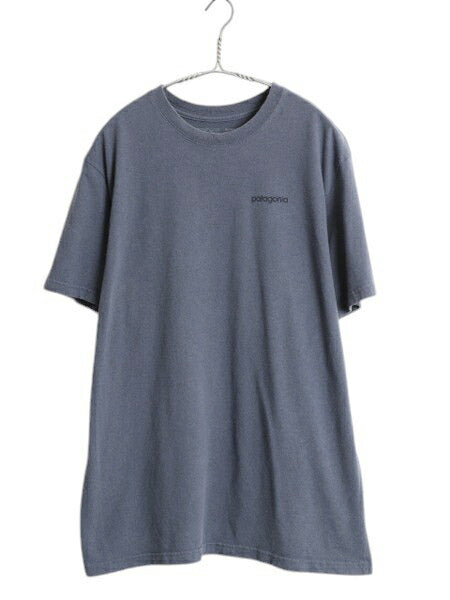 パタゴニア 両面 プリント 半袖 Tシャツ メンズ L 古着 18年製 アウトドア バックプリント クルーネック カットソー グラフィック ネイビー