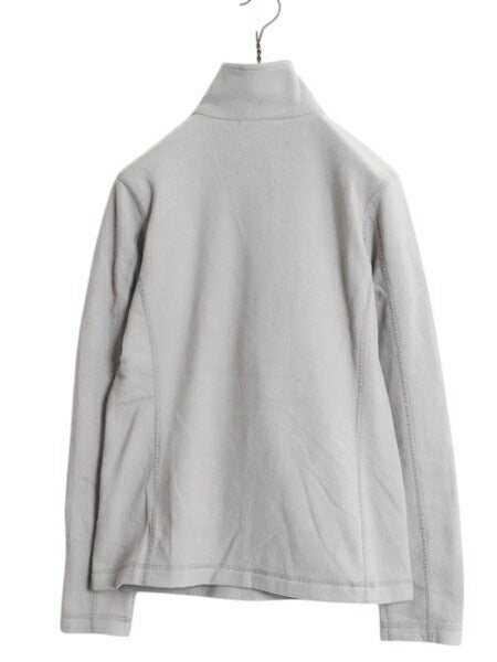 19年製 パタゴニア マイクロD ハーフジップ フリース プルオーバー レディース XS 古着 Patagonia ロンT 長袖 Tシャツ ハイネック 薄手 灰