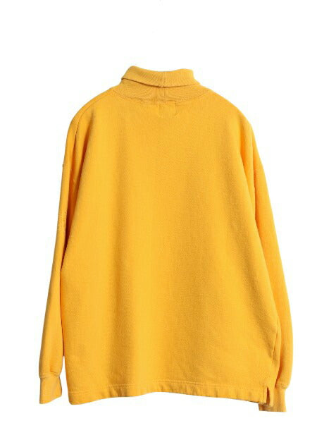 90s オールド ギャップ タートルネック スウェット メンズ レディース M 紺タグ プルオーバー トレーナー 裏起毛 シンプル カットソー 黄色