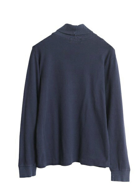 90s USA製 ジェイクルー タートルネック 長袖 Tシャツ レディース L 小さめ M オールド ロンT スムース ストレッチ コットン 無地 インナー