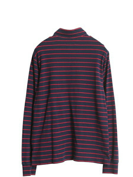 ポロ ラルフローレン ハーフジップ ボーダー 長袖 Tシャツ キッズ XL メンズ S / ロンT スムース コットン ハイネック ツートン カットソー