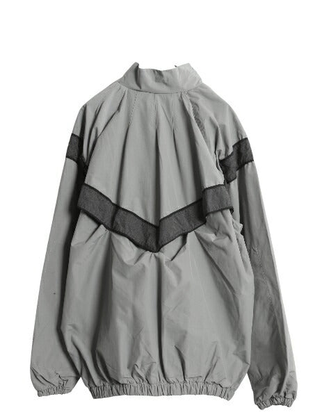 00s 米軍実物 US ARMY ナイロン トレーニング ジャケット LARGE LONG / 04年製 オールド ミリタリー IPFU 軍物 ジャンパー ブルゾン グレー