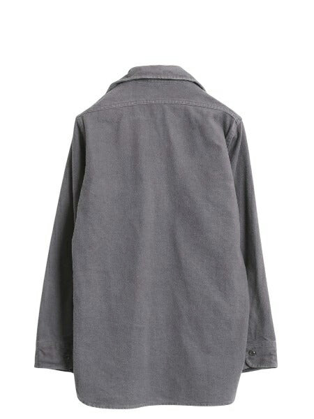 70s USA製 ウールリッチ シャモア クロス 長袖 シャツ メンズ S / ヴィンテージ ネルシャツ ヘビーウェイト コットン フランネル 無地 灰