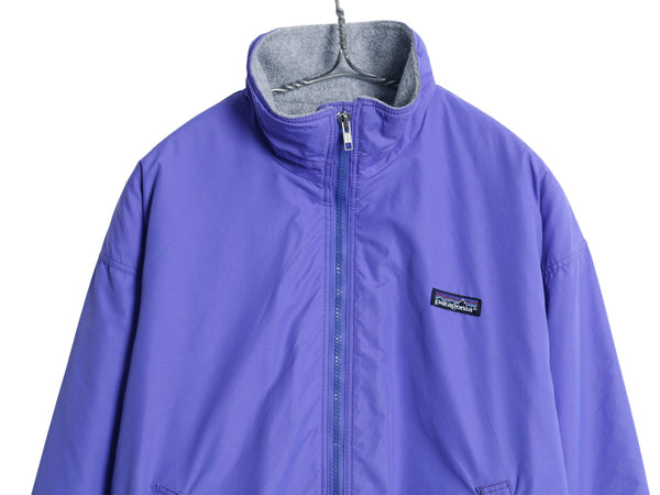 90s USA製 ★ パタゴニア シェルド シンチラ ジャケット レディース L メンズ S / オールド 90年製 ナイロン 裏 フリース ブルゾン 廃盤 紫