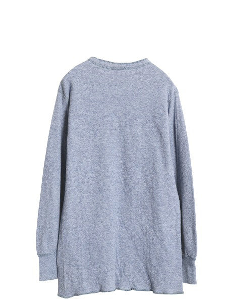 90s USA製 デュオフォールド ヘンリーネック 長袖 Tシャツ メンズ L オールド ロンT 2レイヤー アンダーシャツ 無地 インナー カットソー
