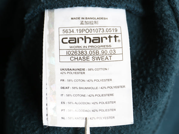 カーハート WIP ワンポイント スウェット メンズ L / 裏起毛 ヘビーウェイト スエット トレーナー クルーネック シンプル ブルー グリーン