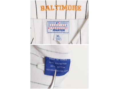 90s オリオールズ ベースボール シャツ メンズ XL オールド MLB オフィシャル スターター 大リーグ ユニフォーム 半袖シャツ 大きいサイズ