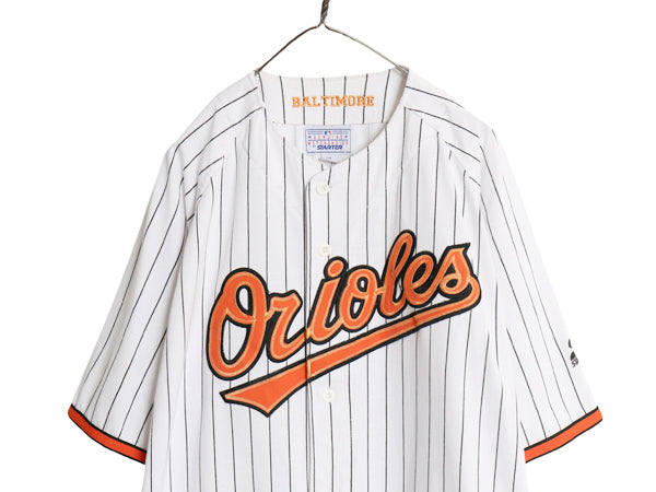 90s オリオールズ ベースボール シャツ メンズ XL オールド MLB オフィシャル スターター 大リーグ ユニフォーム 半袖シャツ 大きいサイズ