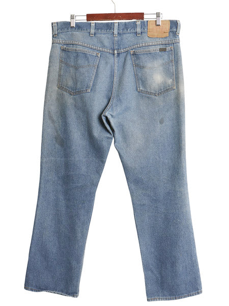 80s USA製 シアーズ ローバックス デニム パンツ メンズ 38 30 古着 ヴィンテージ ジーパン ジーンズ ストレート ヒゲ ダメージ クラッシュ