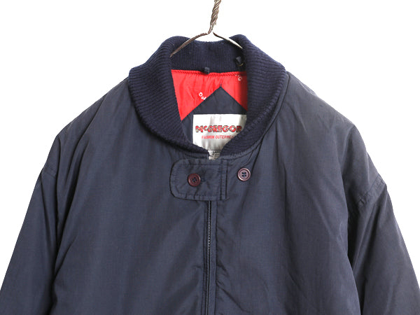 80s マクレガー 中綿 ファラオ ジャケット メンズ L / ヴィンテージ ショールカラー カーコート ハーフ コート フルジップ ライナー付き 紺