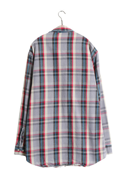 80s USA製 セントジョンズベイ チェック 長袖 ヘビー フランネル シャツ メンズ XL 古着 ヴィンテージ JCPenney ネルシャツ 大きいサイズ