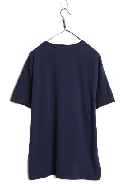 ポロベア ポロ ラルフローレン プリント 半袖 Tシャツ メンズ L 古着 キャラクター コットン カットソー シングルステッチ クルーネック 紺