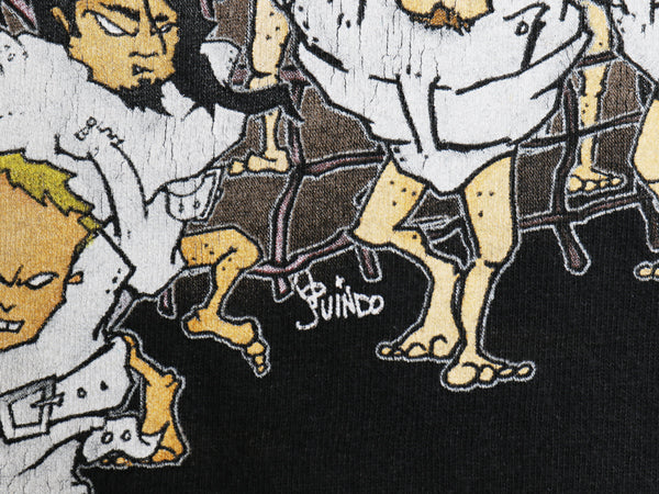 00s ★ メタリカ ツアー イラスト プリント Tシャツ メンズ L オールド 当時物 バンド ロック メタル リンキンパーク リンプビズキット 黒