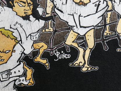 00s ★ メタリカ ツアー イラスト プリント Tシャツ メンズ L オールド 当時物 バンド ロック メタル リンキンパーク リンプビズキット 黒